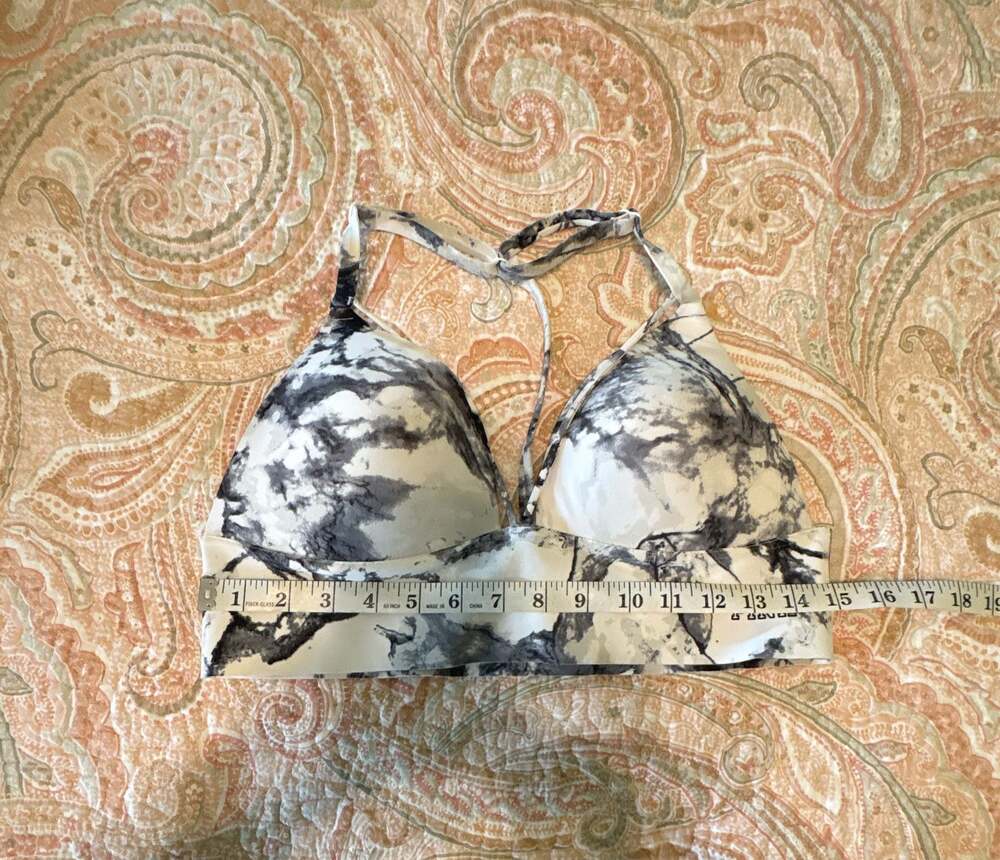 Victoria's Secret PINK Marble Print Racerback Sports Bra, bralette size large - Picture 9 of 10